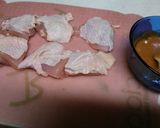 ★白ネギと鶏肉の味噌オイマヨ焼き★作り方1写真