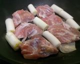 ★白ネギと鶏肉の味噌オイマヨ焼き★作り方3写真