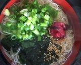 いりごま入りあったか梅だしにゅうめん作り方4写真