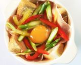 玉子乗せ！カラフル野菜のパングラタン♡作り方4写真