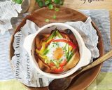 玉子乗せ！カラフル野菜のパングラタン♡作り方5写真