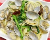 春パスタ♡あさりと菜花のアーリオオーリオ作り方5写真