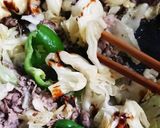 キャベツと牛肉のオイスターソース炒め作り方5写真