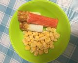 【赤・黄】マヨコーン＋竹輪・カニカマ作り方1写真