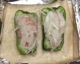 トースターで簡単！ピーマンの豚コマ詰め作り方3写真