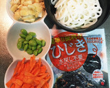 戻さないひじき&水煮蓮根で簡単煮作り方1写真