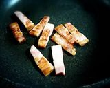 春きゃべつとベーコンの温玉パスタ作り方5写真