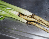 葉牛蒡とミニがんもどきの煮物作り方1写真