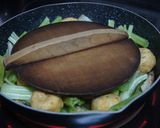 葉牛蒡とミニがんもどきの煮物作り方3写真