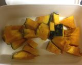 簡単♪レンジでかぼちゃのマーガリン醤油作り方1写真