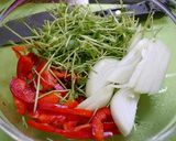 簡単！豚バラと豆苗の酢豚作り方2写真