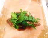 簡単おもてなし　鶏むね肉とレバーのロール作り方8写真
