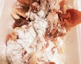 こってり味の、豚コマオイマヨ丼作り方1写真
