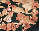 こってり味の、豚コマオイマヨ丼作り方2写真