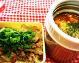 こってり味の、豚コマオイマヨ丼作り方3写真