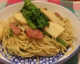 筍と菜の花の和風パスタ作り方5写真