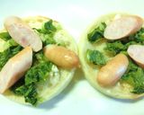 セロリ葉×ウィンナーのスパイシートースト作り方4写真