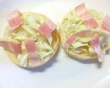 キャベ軸×ベーコンのトースト。ソース味作り方4写真