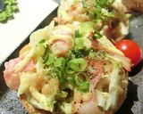 キャベ軸×ベーコンのトースト。ソース味作り方7写真