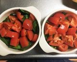 簡単☆トマトとほうれん草のグラタン作り方3写真