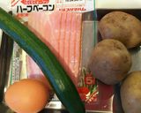 半熟たまごとベーコンのポテトサラダ☆作り方1写真