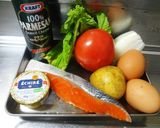 鮭のスパニッシュオムレツ作り方1写真