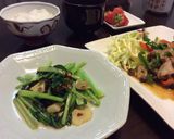 小松菜のにんにく炒め作り方5写真