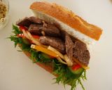 近江牛塩バター焼肉のベトナム風サンド作り方7写真