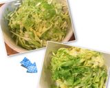 レンジで簡単春キャベツと半熟卵の温サラダ作り方3写真