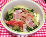 ベーコンと野菜の胡麻ドレッシングあえ作り方3写真