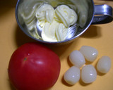 らっきょマヨネーズ冷やしトマト作り方1写真