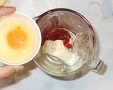 苺ジャムクリームチーズケーキ簡単デザート作り方3写真