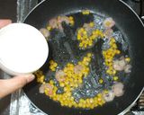 冷凍海老・コーン・小松菜の温野菜サラダ作り方5写真