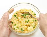 朝食に！焼きTKG（たまごかけごはん）作り方1写真