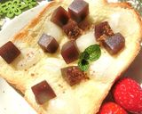バター風味*羽二重餅×水ようかんトースト作り方5写真