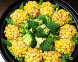 とうもろこしの味菜(あじさい)団子作り方5写真