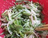 豆腐クリームの水菜と新タマネギサラダ作り方6写真