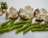 簡単副菜!椎茸とアスパラのほんだし蒸し作り方2写真