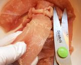 レンジde蒸し鶏とオクラの辛子醤油和え♡作り方1写真