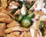 レンジde蒸し鶏とオクラの辛子醤油和え♡作り方10写真