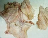 カリカリ鳥皮の甘辛和え作り方1写真