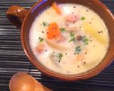 蛤と野菜で♡ほっこり味噌ミルクスープ作り方7写真
