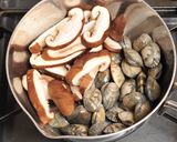アサリと椎茸のほうじ茶スープ作り方1写真