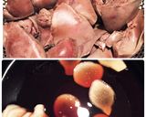 鶏レバーと新生姜の赤ワイン煮作り方2写真