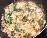 うどんの残り汁で野菜のお吸い物作り方2写真
