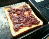 あずきとフルーツのチーズトースト作り方2写真