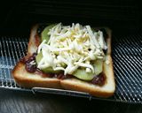 あずきとフルーツのチーズトースト作り方4写真