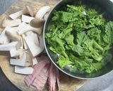 菜の花とエリンギのバター醤油✿作り方1写真