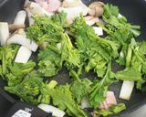 菜の花とエリンギのバター醤油✿作り方3写真