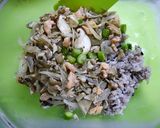 レンジで簡単！鮭とアスパラの舞茸ライス作り方2写真